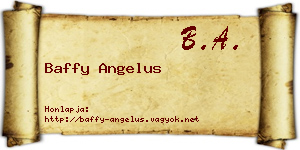 Baffy Angelus névjegykártya